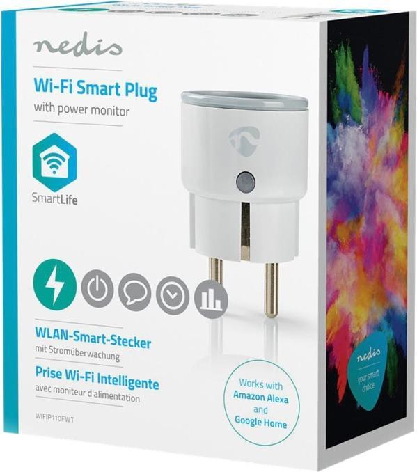 Actual product image Nedis WLAN Smartplug (WIFIP110FWT) - Energy monitoring, Schuko type F, 10 A