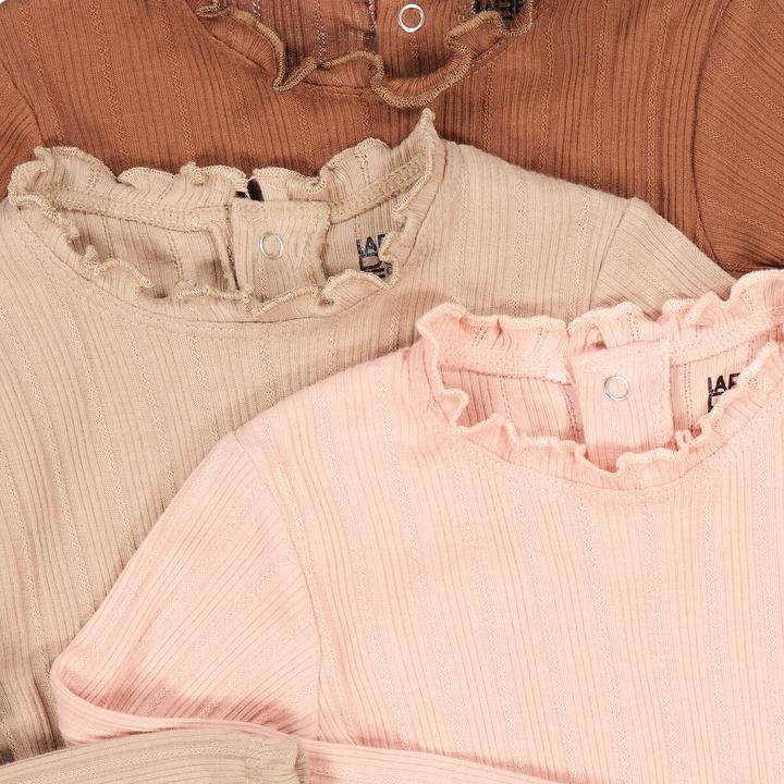 Actual product image La Redoute Collections 3er-Pack langärmelige Babybodys mit Rüschenkragen (68)