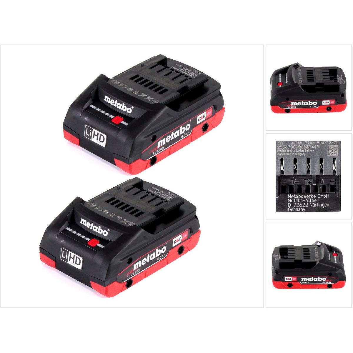 Metabo, Werkzeugakku + Ladegerät, Akku Set (18 V)
