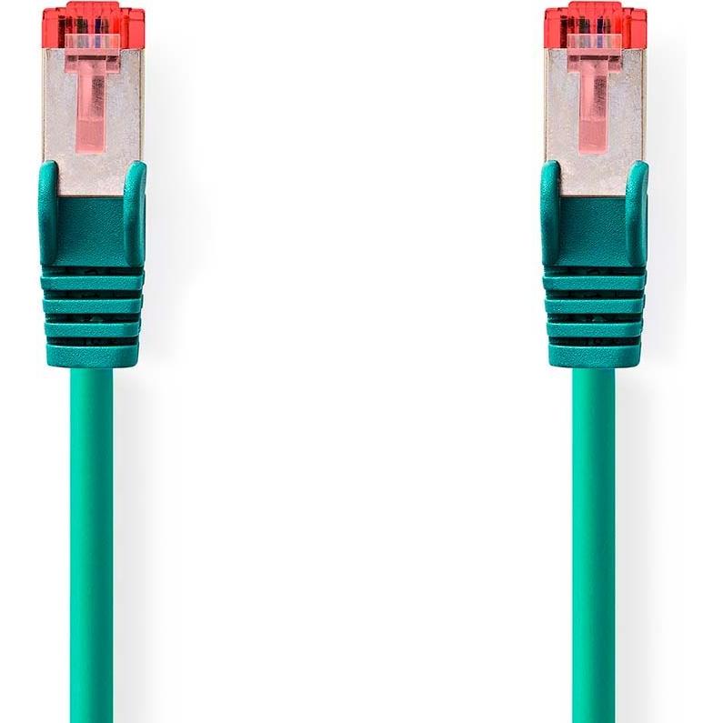 Nedis CAT6-Netzwerkkabel RJ45 Stecker RJ45 Stecker S/FTP 0.25 m Rund LSZH Grün Label (S/FTP, CAT6, 0.25 m), Netzwerkkabe...