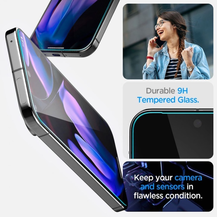 Image du produit Spigen EZ Fit Protecteur d'écran en verre trempé Clear Google Pixel 9/9 Pro 2-Pack (2 pièce(s), Google Pixel 9 Pro, Google Pixel 9)
