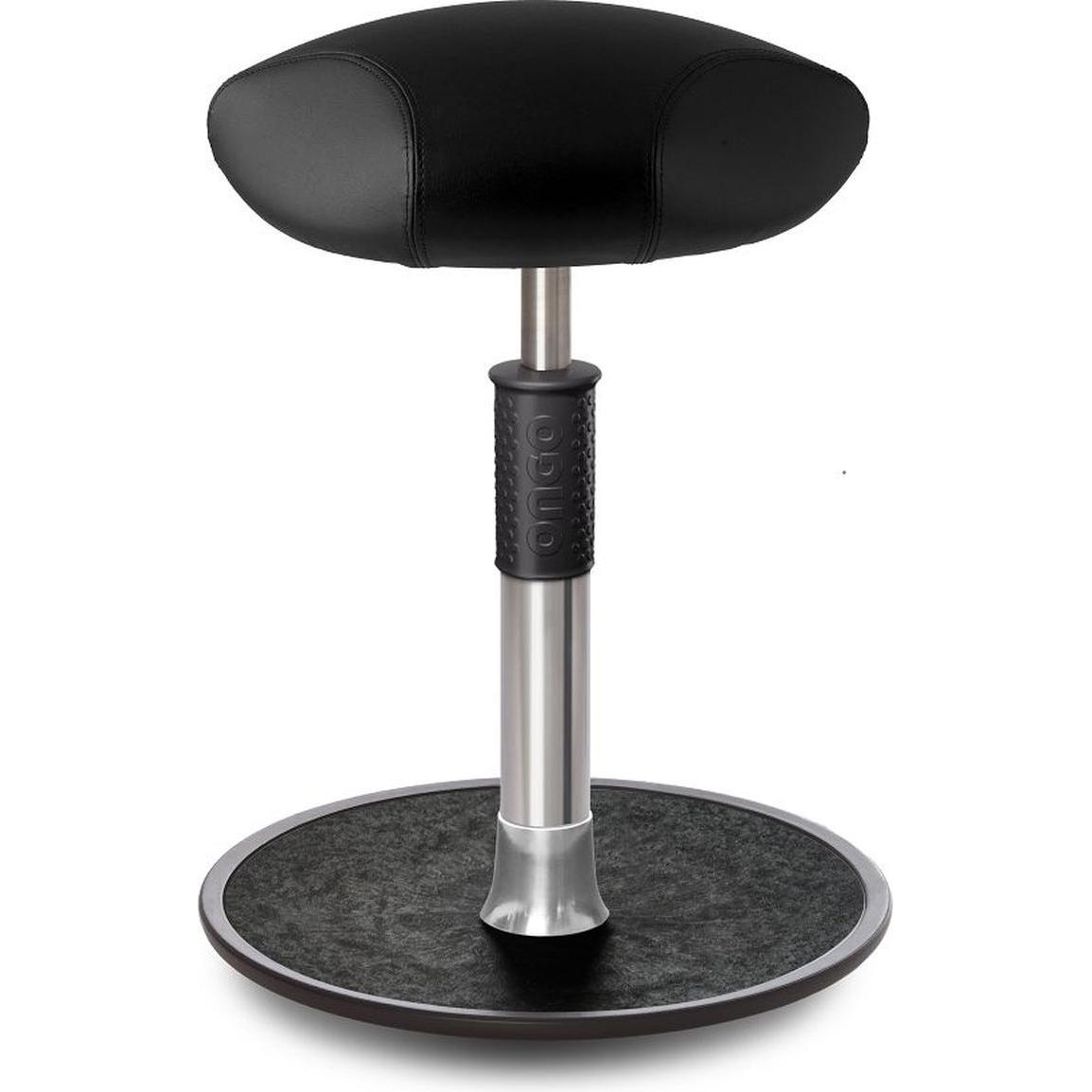 Ongo, Bürostuhl, Sitz- Stehhocker Free Regular Triangel skai Kunstleder schwarz Chrom /schwarz