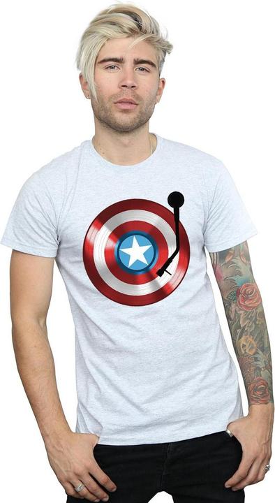 Produktbild Captain America Plattenspieler TShirt (M)