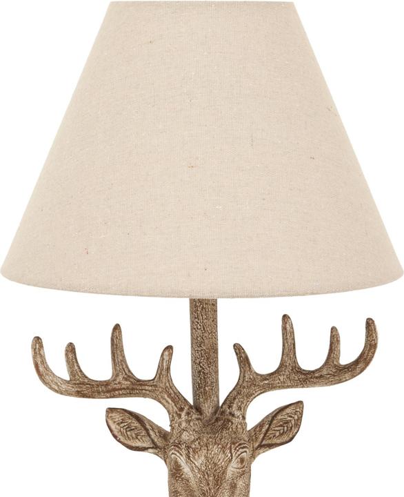 Produktbild Hill Interiors Hirschkopf Tischlampe Leinen
