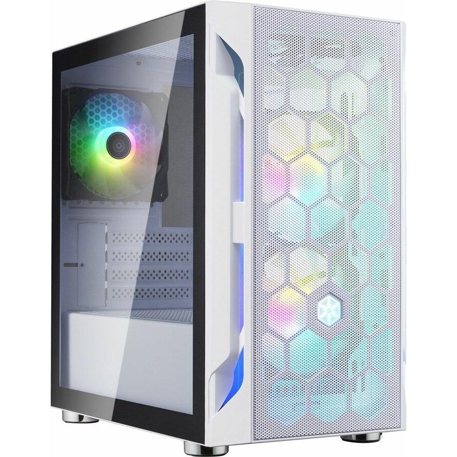Silverstone Fara H1M Pro Micro-ATX Gehäuse, Tempered Glass (mATX), PC Gehäuse, Weiss