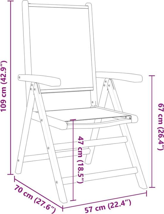 Produktbild vidaXL Gartenstuhl