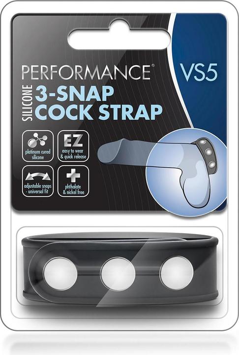 Produktbild Blush Novelties, Performance - Puria Silicone 3 Snap Classic Adjustable Cock Ring Strap - Rugged Sta (2 cm)