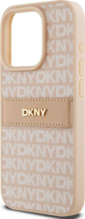 Actual product image DKNY DKHCP14XPRTHSLP iPhone 14 Pro Max 6.7" różowy/pink hardcase Leather Mono Stripe & Metal Logo (Apple iPhone 14 Pro Max)