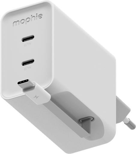 Zagg mophie Netzteil GaN 67W 2x USB-C 2026 weiss (67 W, 2 Ports)