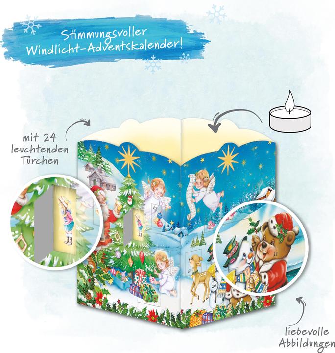 Produktbild Windlicht Weihnachtsmann und Engel