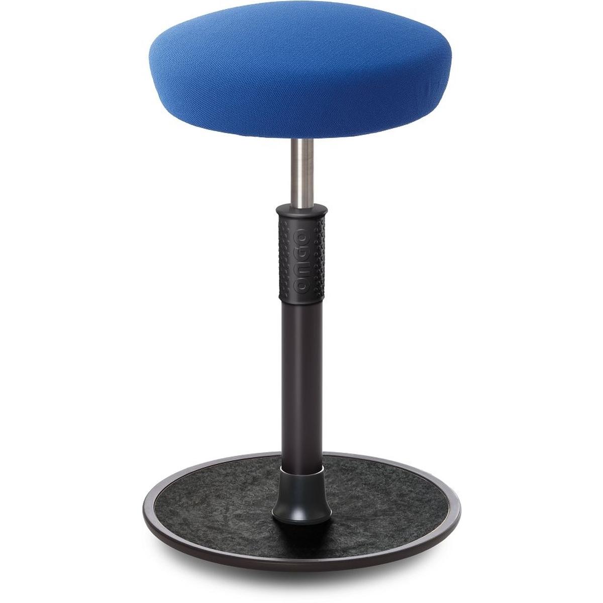 Ongo, Bürostuhl, Sitz- Stehhocker Free Tall Hutsitz Gestrick Blau schwarz /schwarz