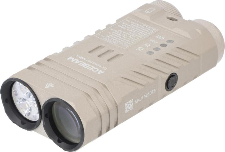 Actual product image AceBeam Terminator M2 LED-Taschenlampe mit 2.000 Lumen, mit Spot-, Flut-, und AUX-Licht, schwarz (9.54 cm, 2000 lm)