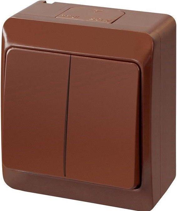 Actual product image Elektro-Plast SWITCH HERMES 0332-06 BROWN