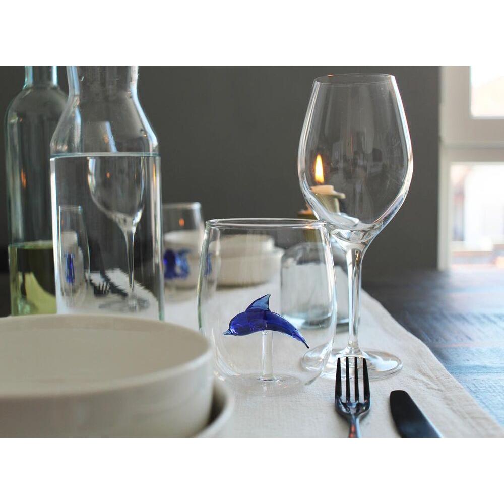 Thumbnail - Winkee Drinking Glasses - Handmade Dolphin, Trinkgläser, Mehrfarbig