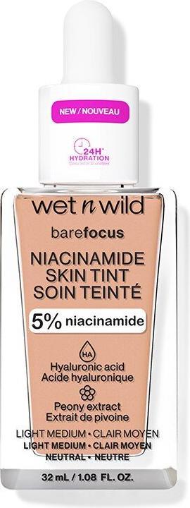 Immagine prodotto Wet n Wild Bare Focus Niacinamide Skin Tint - Fondotinta leggero idratante 32 ml Luce Media (Luce Media)