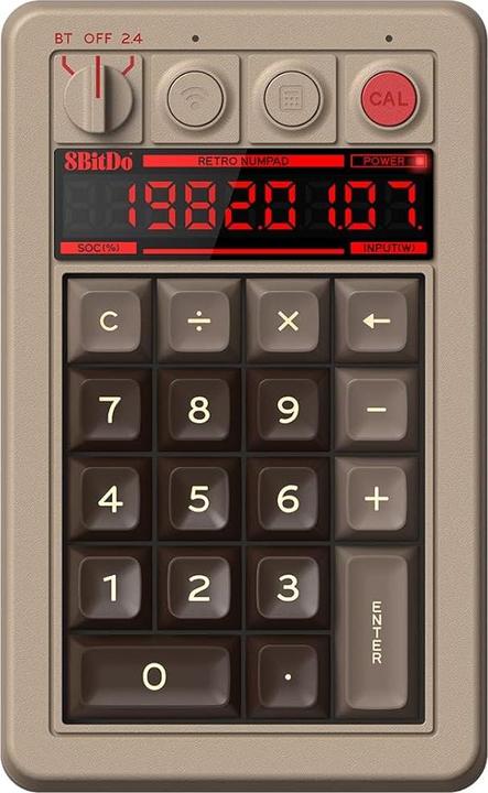 8bitdo Retro 18 Mechanical Numpad (C64 Edition) - Numpad (Nummernblock, Kabelgebunden, Kabellos)