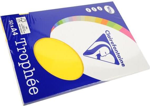 Produktbild Clairefontaine Kopierpapier Trophee A4 160g/qm VE=50 Blatt kanariengelb (160 g/m², A4)