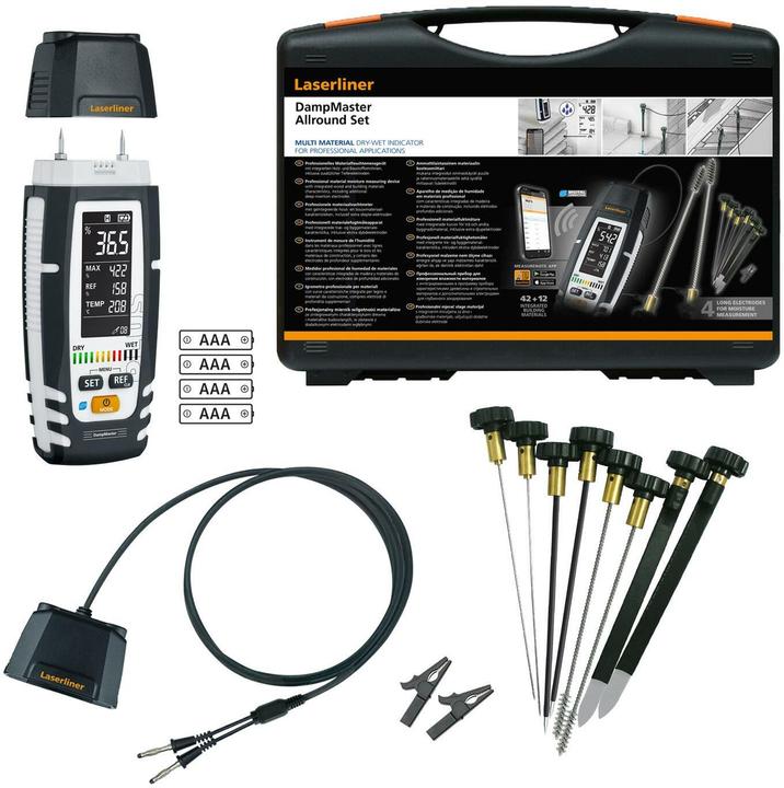 Laserliner Materialfeuchtemessgerät DampMaster Allround Set