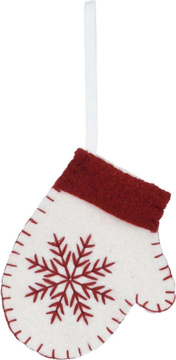 Image du produit Chaussette de Noël Rouge Blanc, 10cm
