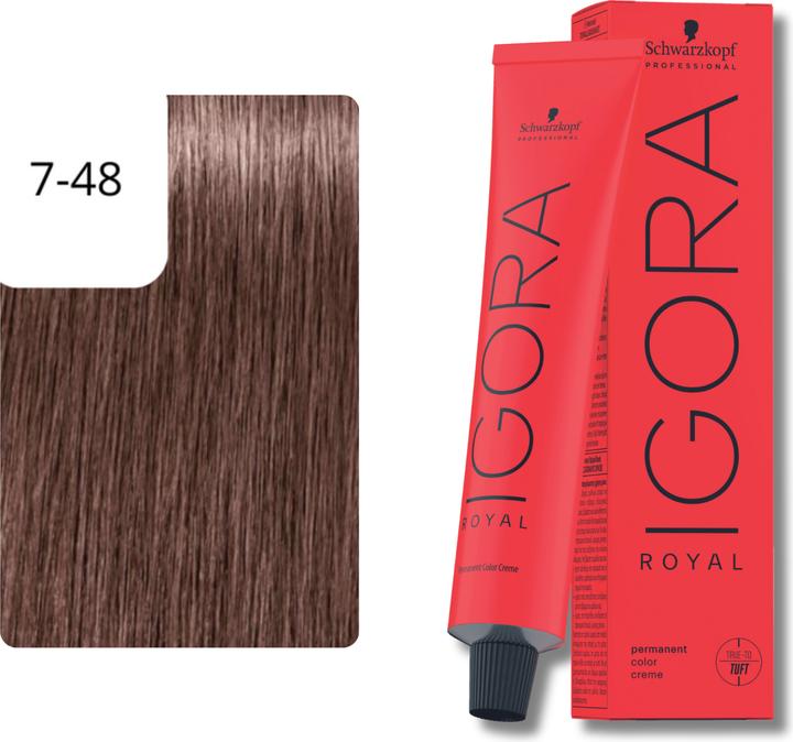 Produktbild Schwarzkopf Professional 7-48 Mittelblond Beige Rot Igora Opulescence 60 (7-48)