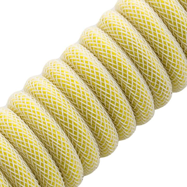 Actual product image CableMod Classic Coiled Keyboard Cable USB-C to USB Type A, Lemon (1.50 m, USB 2.0)