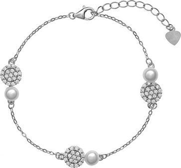 Immagine prodotto Again Jewelry Bracciale in argento con zirconi e perle AJNR0011