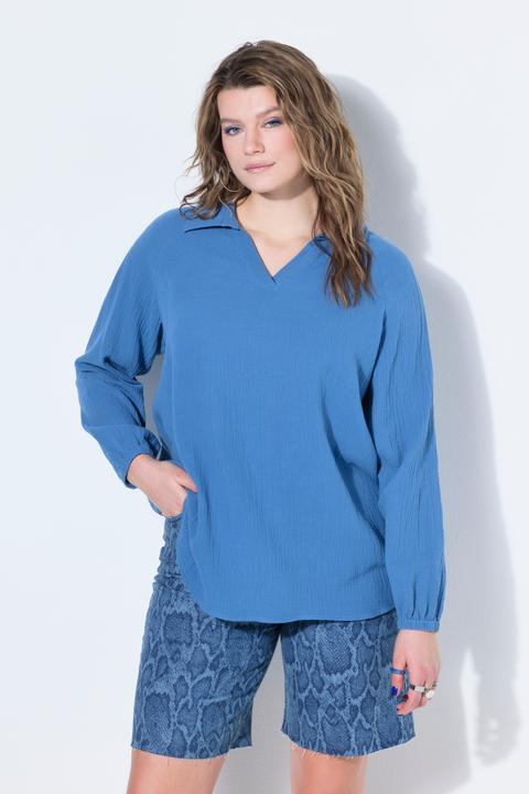 Immagine prodotto Studio Untold Musselin Tunika, weiter Raglan-Langarm (54)