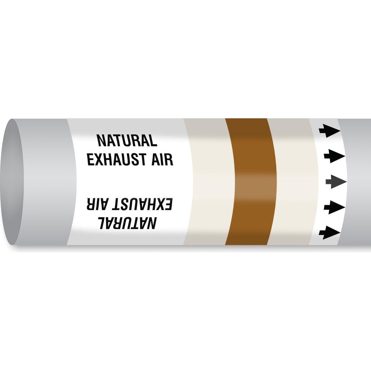 Brady, Segnaletica di sicurezza, B-7541, ISO 14726 IMO Pipe markers - Natural Exhaust Air (aria che viene espulsa senza assistenza