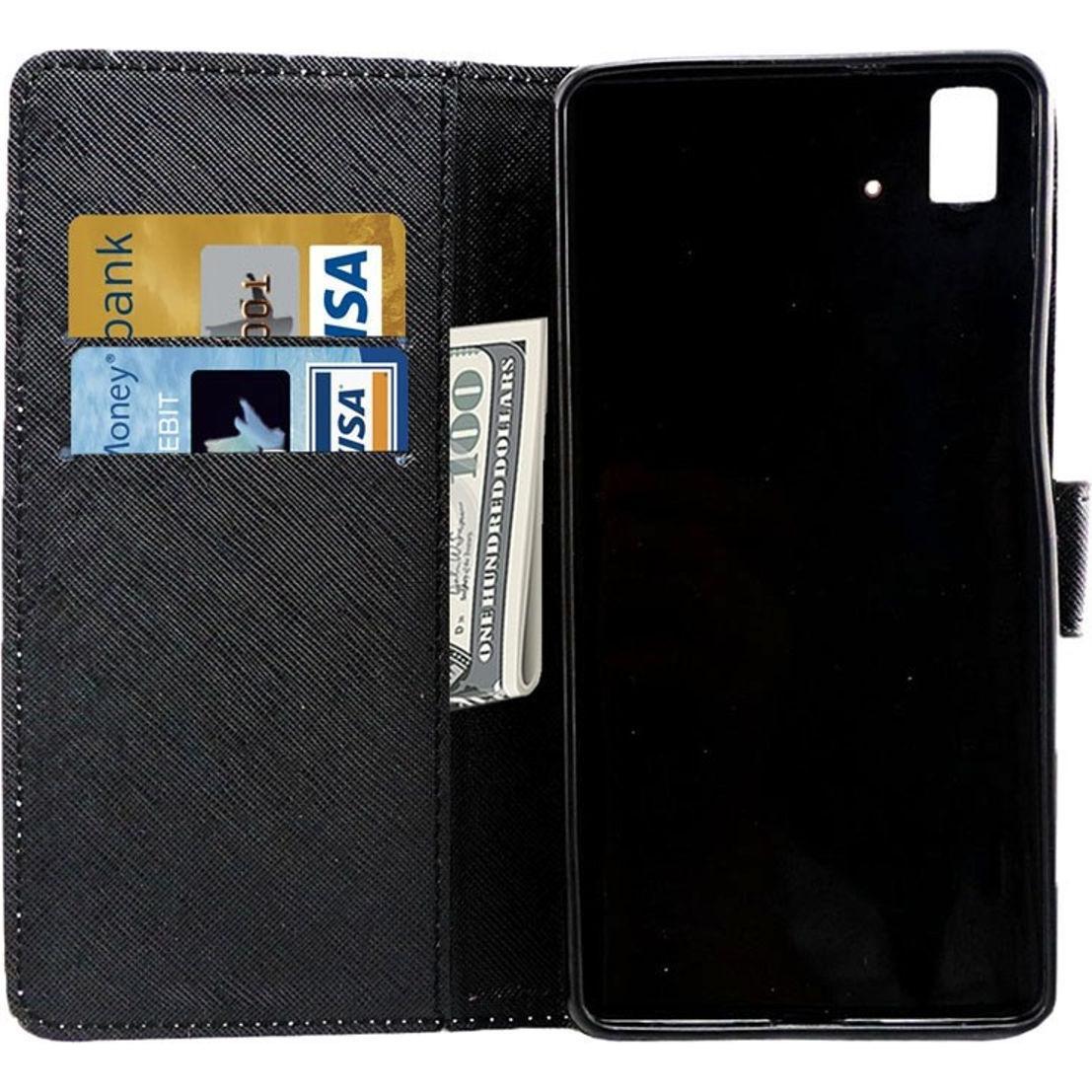 König Design Handyhülle Tasche für Handy BQ Aquaris E5 Blauer Schmetterling (BQ Aquaris M5), Smartphone Hülle