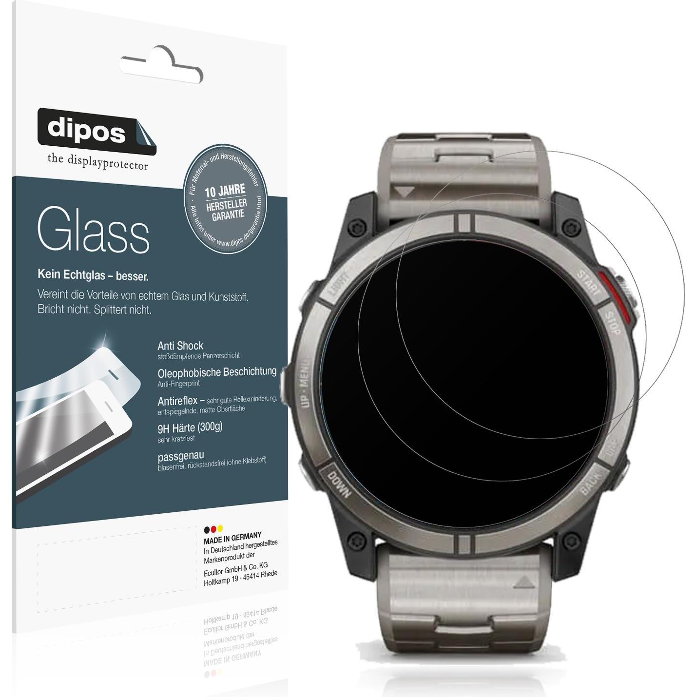 Dipos Anti-Shock Displayschutz Matt 9H, Smartwatch Schutzfolie, Transparent
