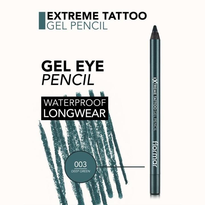 Image du produit Flormar Extreme Tattoo Gel Pencil 1 G - Eyeliner gel résistant à l'eau (Vert profond)