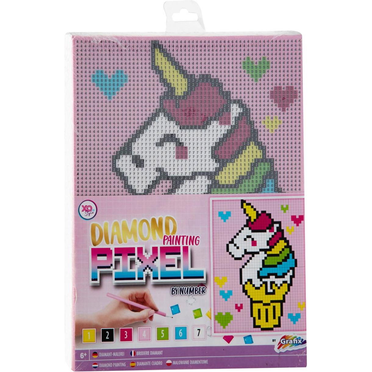 Grafix Pixel-by-Number-Leinwand - Einhorn