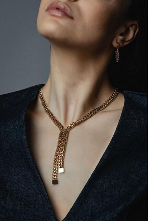 Immagine prodotto Liu Jo - Gold-plated dangle earrings with crystals LJ2993