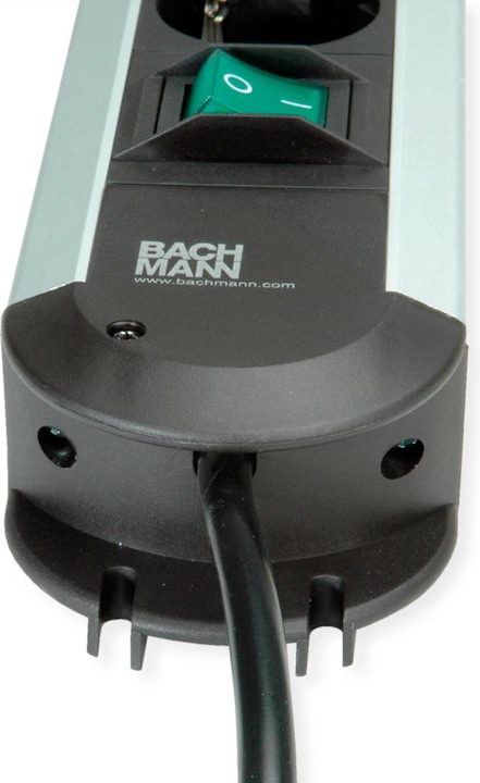 Actual product image Bachmann Socket strip plastic GVS with switch 2.0m (19.07.1134) (6 x, CEE 7/3, 2 m)