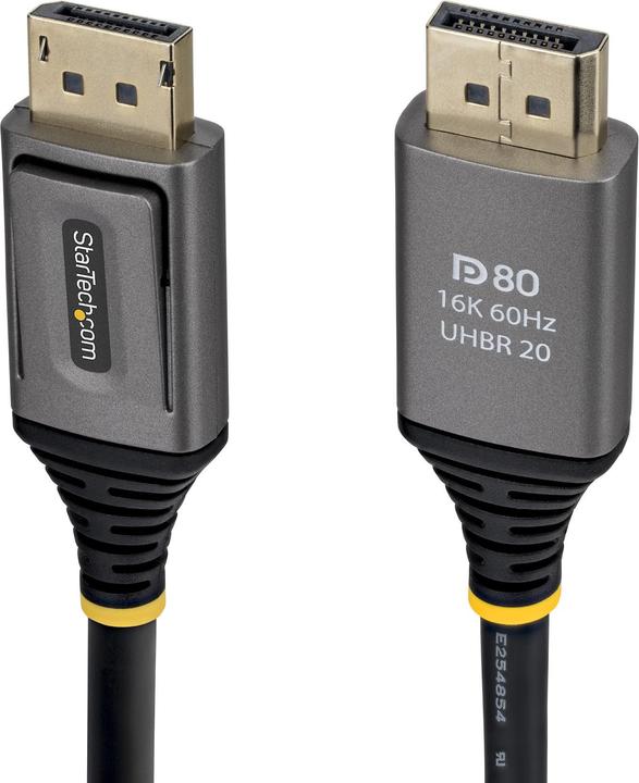 Produktbild StarTech .com DP21V-150C-DP80-CBL, 1,5 m, DisplayPort, DisplayPort, Mâle, Mâle, 15360 x 8640 pixels (1.50 m)
