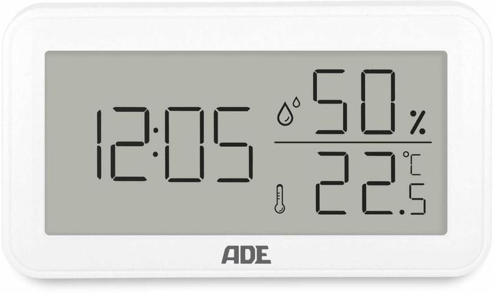 Actual product image ADE Weather station thermo-hygrometer 15 cm, white, functions