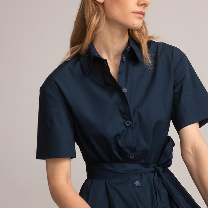 Image du produit La Redoute Collections Robe chemisier avec ceinture à nouer (38)
