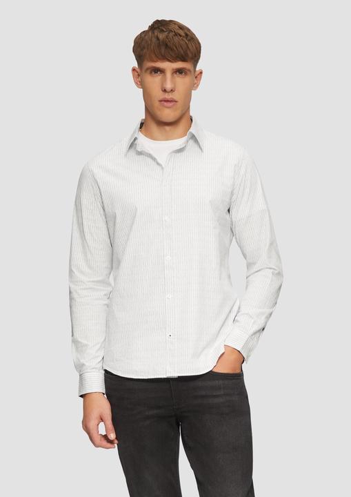 Actual product image S.Oliver Hemd Slim Fit: Gemustertes Hemd aus Baumwollstretch (XL)