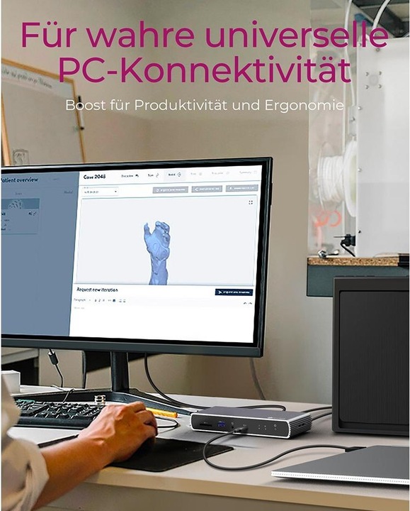Produktbild Icy Box IB-DK8801-TB4 (Thunderbolt, 10 Ports)