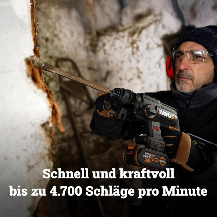 Immagine prodotto Worx Martello rotante a batteria WX381.9, senza batteria e caricabatterie