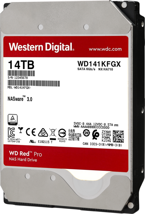Actual product image WD Red Pro (14 TB, 3.5", CMR)