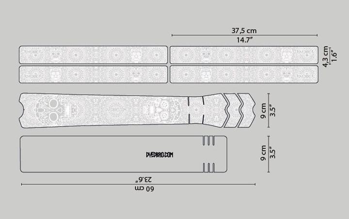 Dyedbro Montuurbeschermingsset - Día de Muertos - Wit Glans
