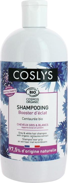 Coslys Shampooing pour cheveux gris et blancs gris et blancs (500 ml, Shampoing liquide)