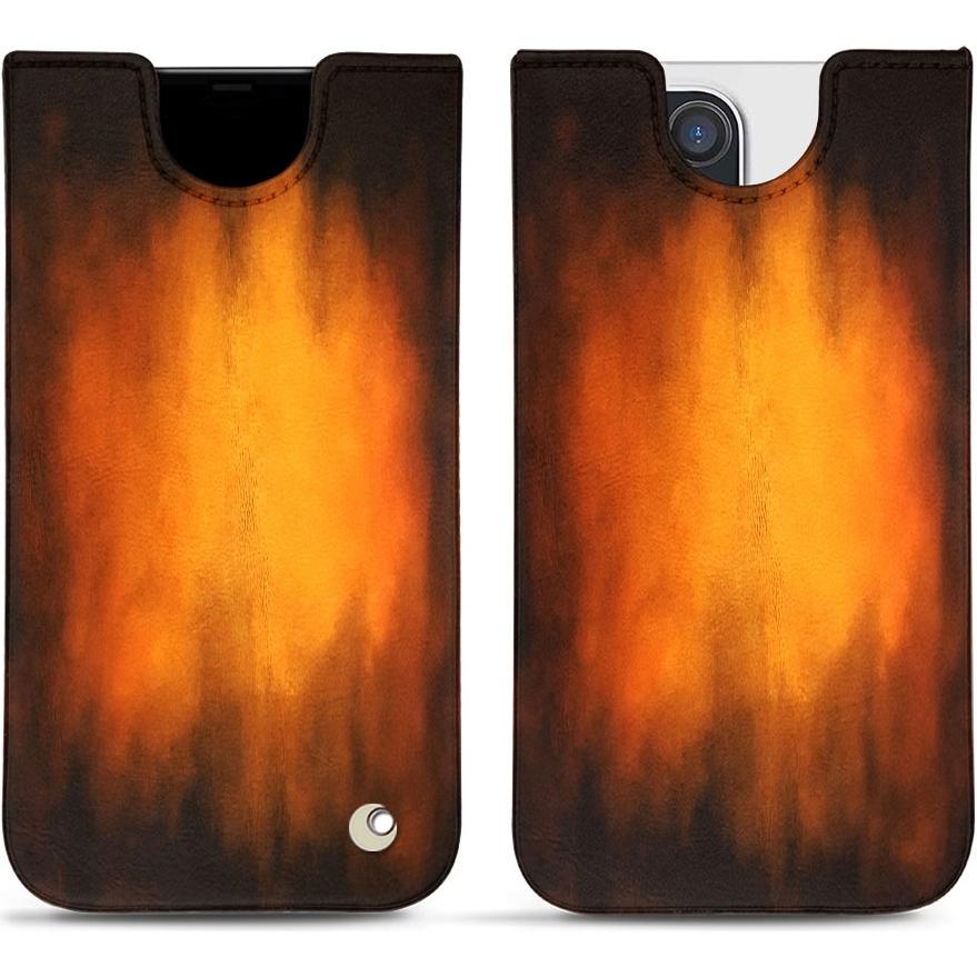 Noreve Lederschutzhülle (Apple iPhone 14 Pro Max), Smartphone Hülle, Violett