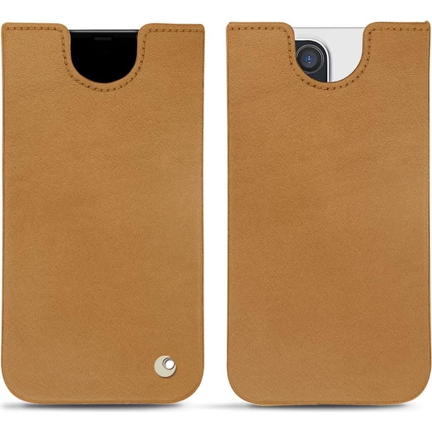 Noreve Lederschutzhülle (Apple iPhone 14 Pro Max), Smartphone Hülle, Braun