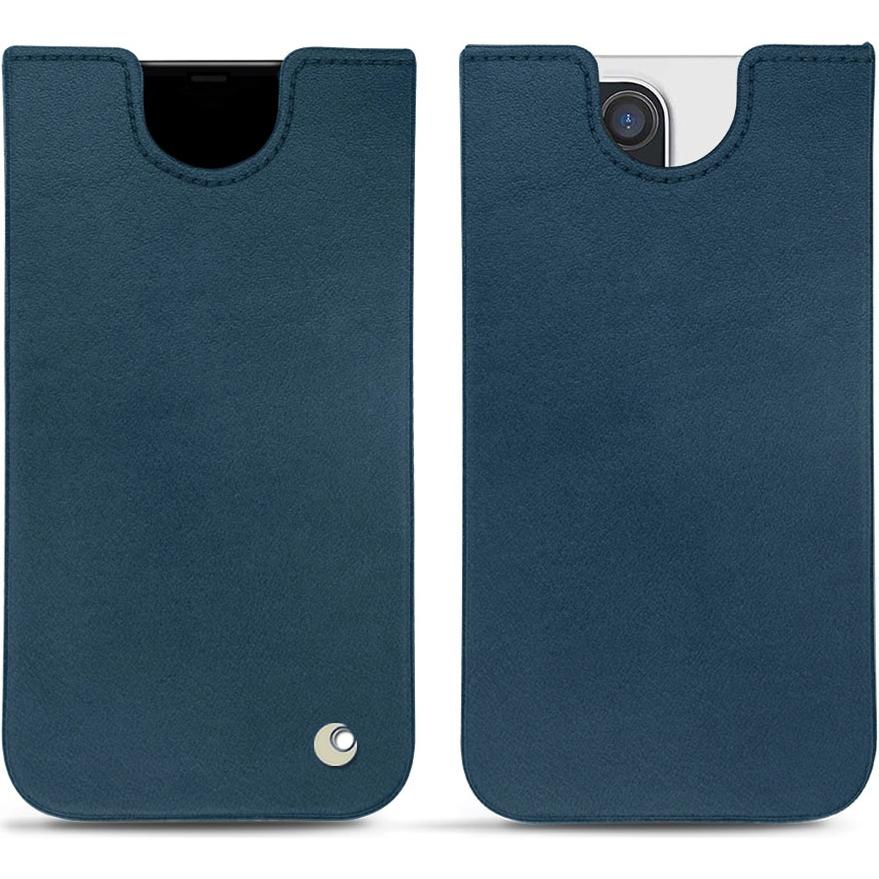 Noreve Lederschutzhülle (Apple iPhone 14 Pro), Smartphone Hülle, Blau