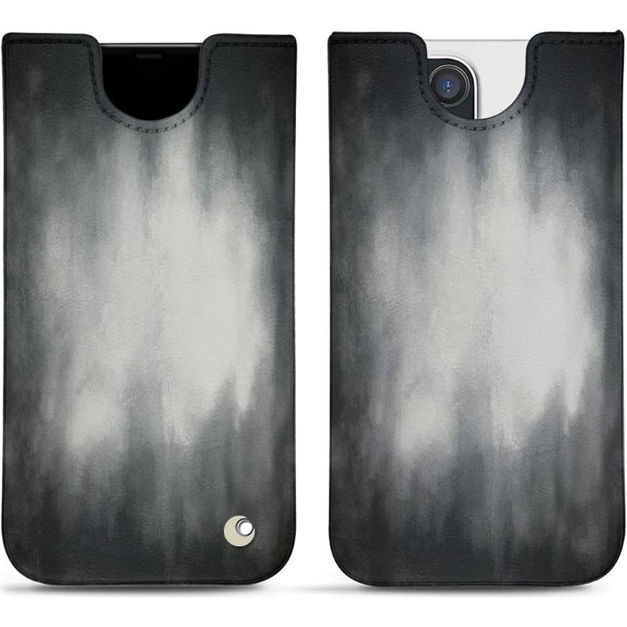 Noreve Lederschutzhülle (Apple iPhone 14 Pro), Smartphone Hülle, Grau
