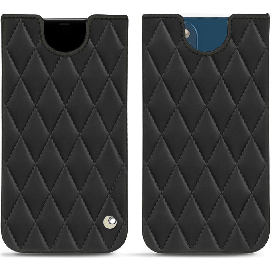 Noreve Lederschutzhülle (Apple iPhone 14), Smartphone Hülle, Schwarz