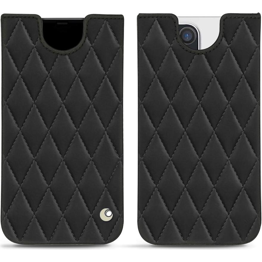 Noreve Lederschutzhülle (Apple iPhone 14 Pro), Smartphone Hülle, Schwarz