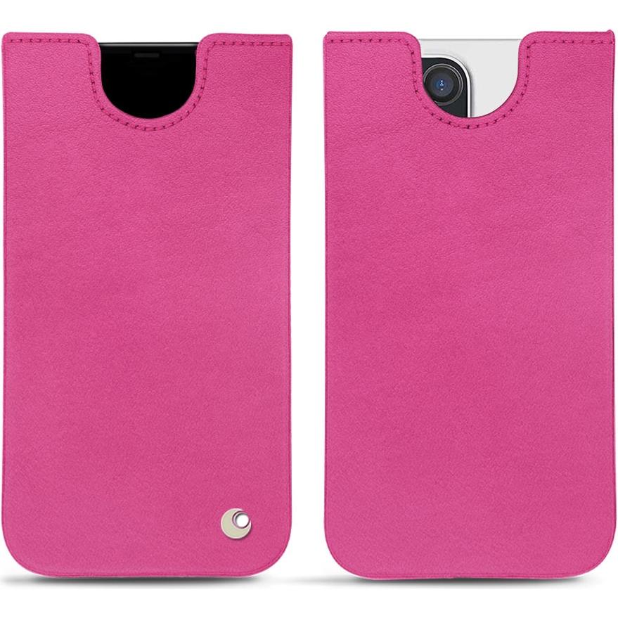 Noreve Lederschutzhülle (Apple iPhone 14 Pro Max), Smartphone Hülle, Rosa